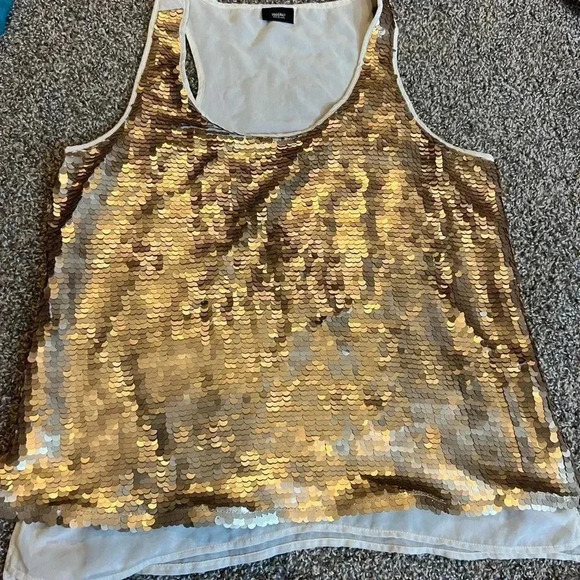 MOSSIMO GOLD Sequin sleeveless camisole top - Picture 6 of 9